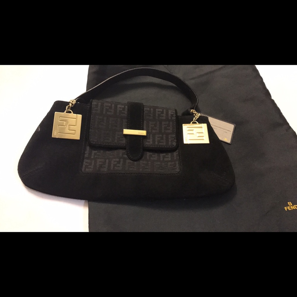 Fendi black color handbag authentic